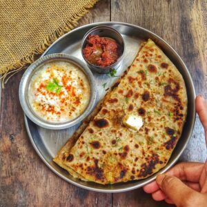 Aloo Paratha + Dahi + Achar